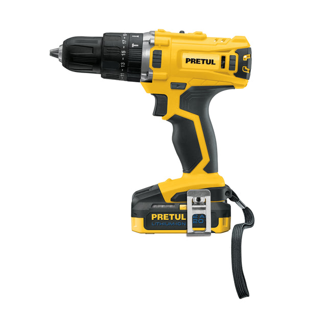 ROTI-20P2 Rotomartillo/destornillador 1/2", 20V, 1 batería 2Ah, PRETUL