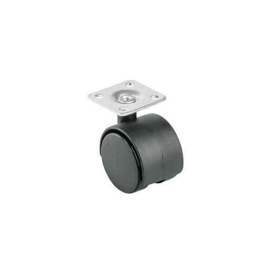 ROY-40 Rodaja tipo yoyo de 40 mm con placa, sin freno, FIERO