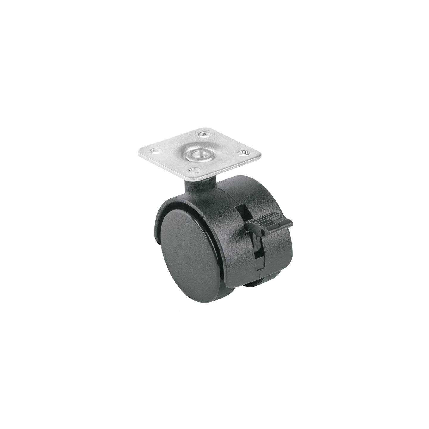 ROYF-40 Rodaja tipo yoyo de 40 mm con placa, con freno, FIERO
