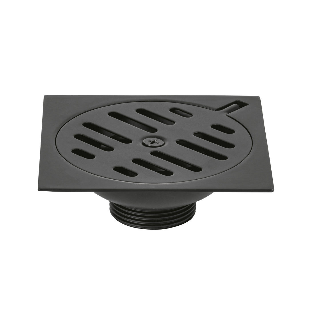 RS-601M Resumidero cuadrado 4"x4", metálico, negro, FOSET BASIC