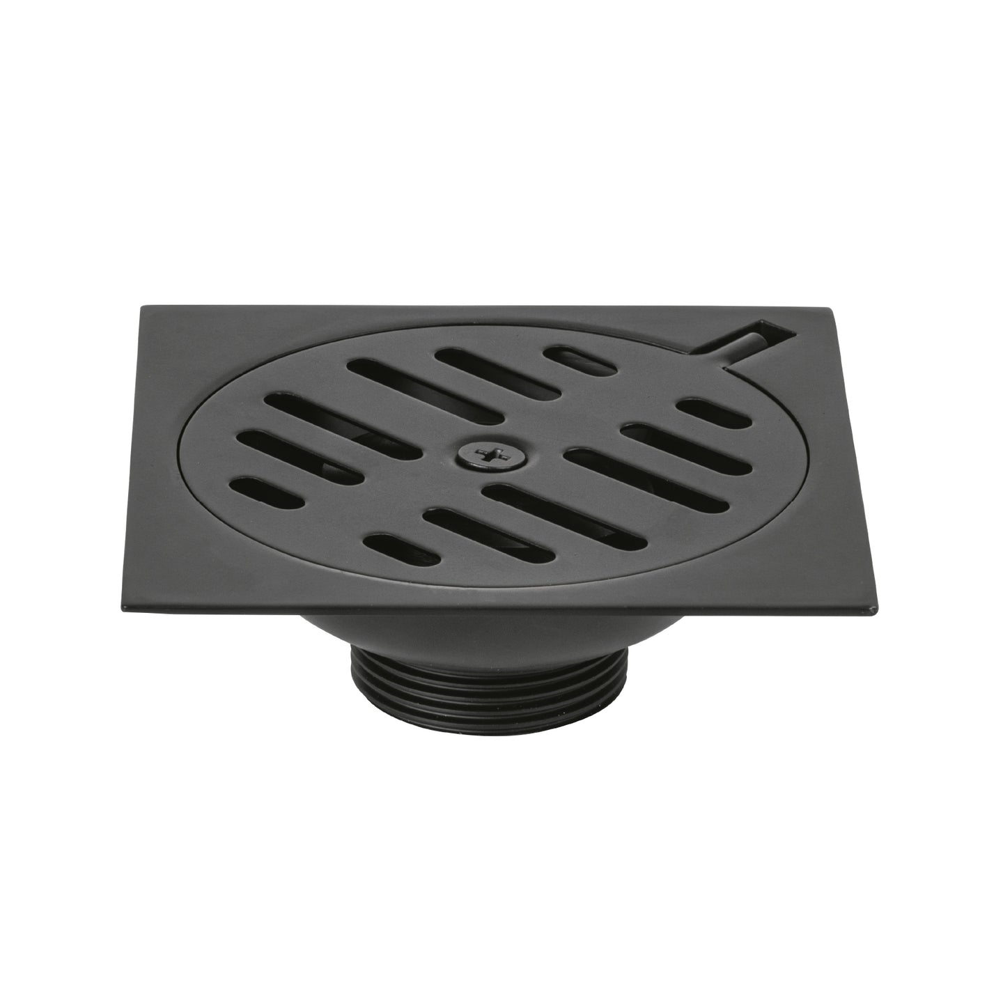 RS-601M Resumidero cuadrado 4"x4", metálico, negro, FOSET BASIC