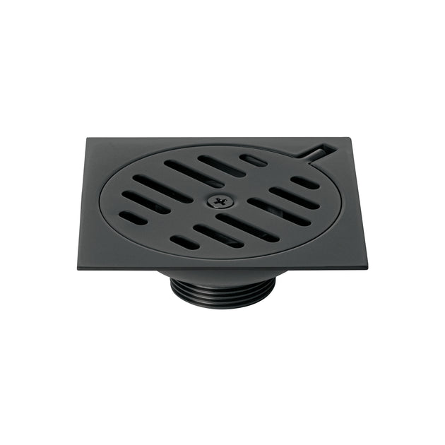 RS-603M Resumidero cuadrado 6"x6", metálico, negro, FOSET BASIC