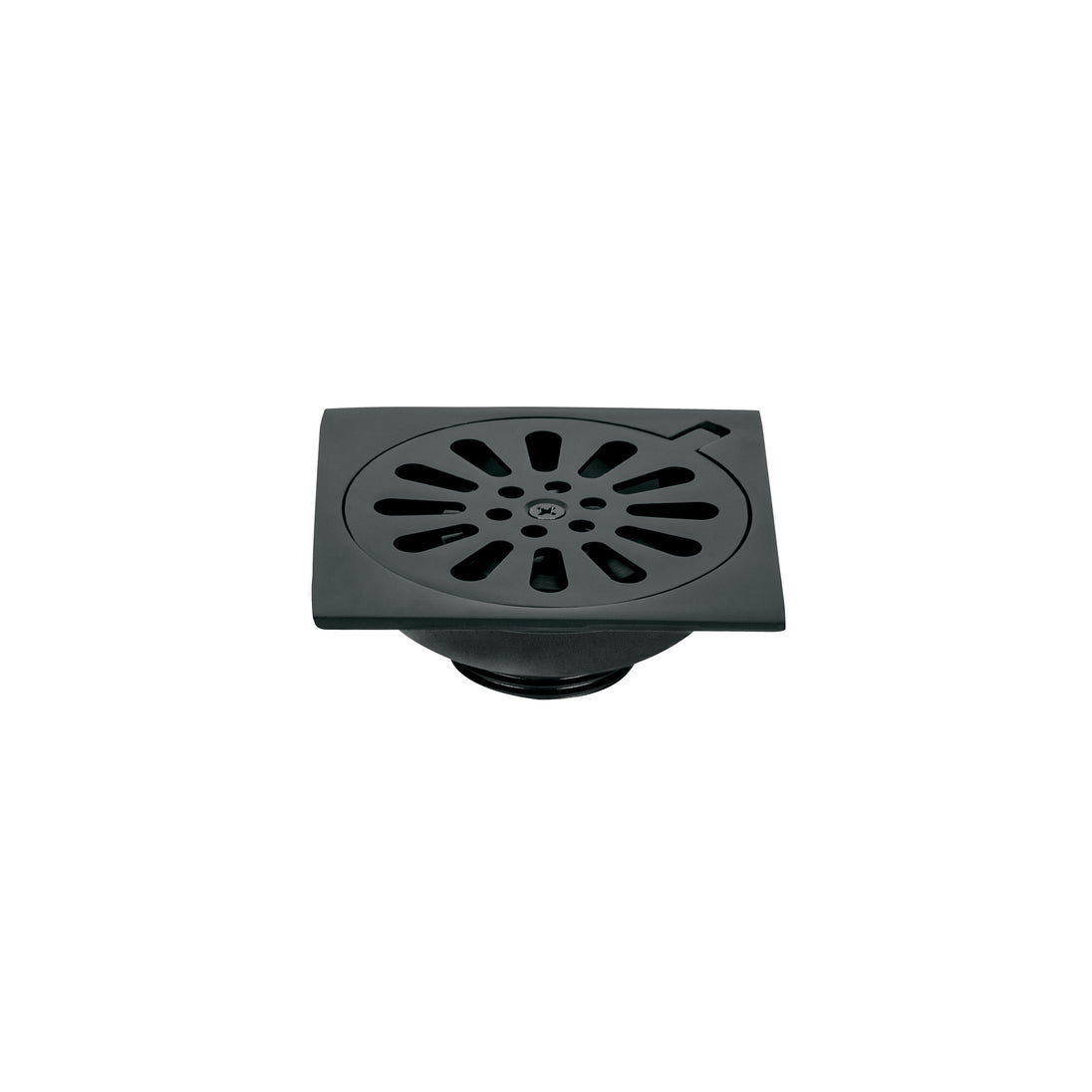 RS-604M Resumidero cuadrado 4 x 4", latón, negro, FOSET AQUA