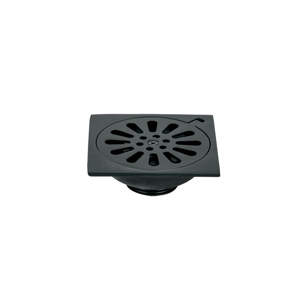 RS-604M Resumidero cuadrado 4 x 4", latón, negro, FOSET AQUA