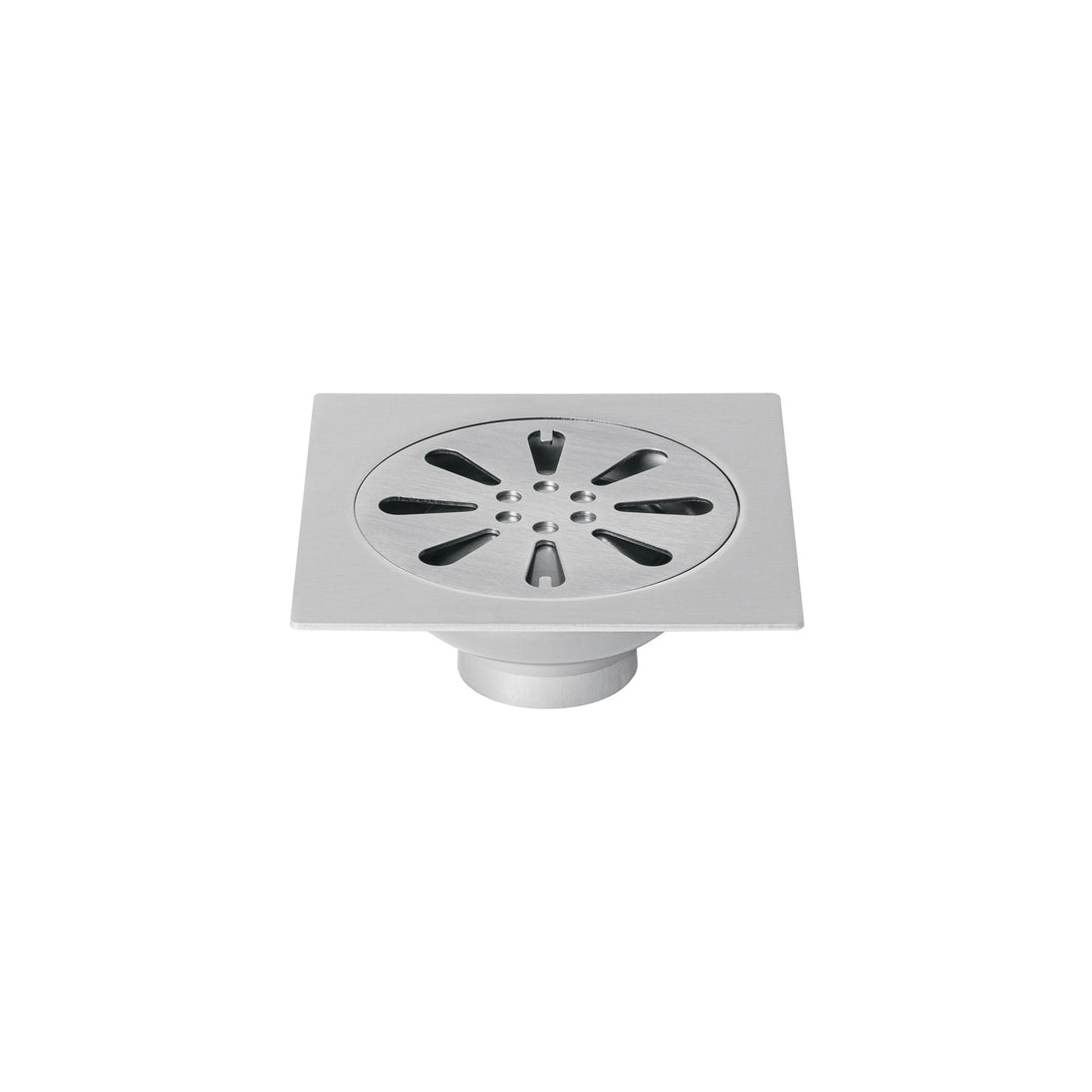 RS-605 Resumidero cuadrado 4" x 4", acero inoxidable, gota, AQUA