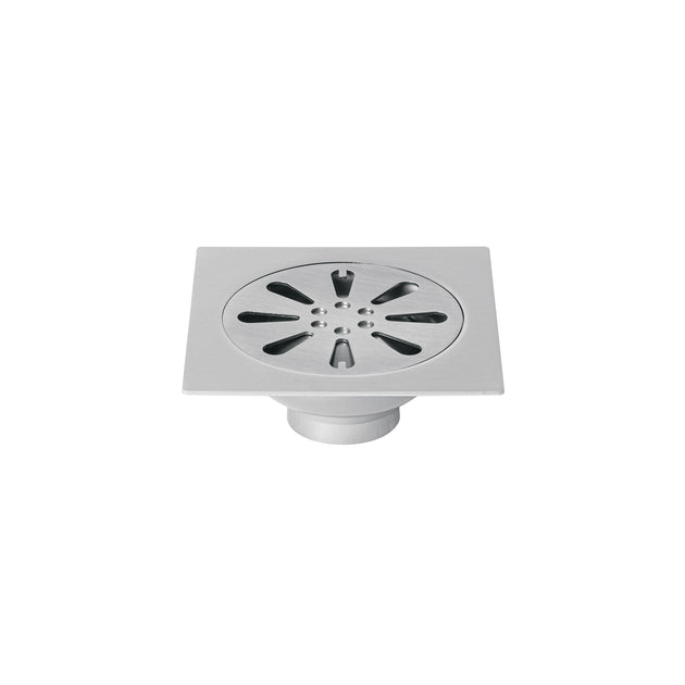 RS-605 Resumidero cuadrado 4" x 4", acero inoxidable, gota, AQUA