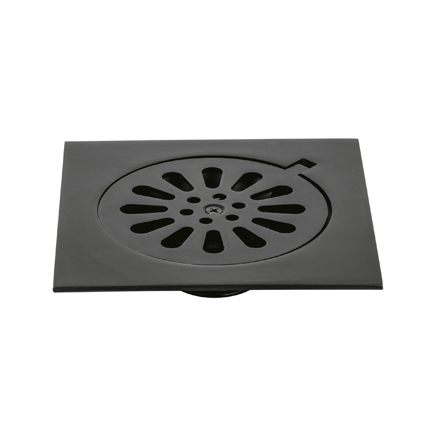 RS-606M Resumidero cuadrado 6 x 6", latón, negro, FOSET AQUA