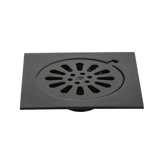 RS-606M Resumidero cuadrado 6 x 6", latón, negro, FOSET AQUA