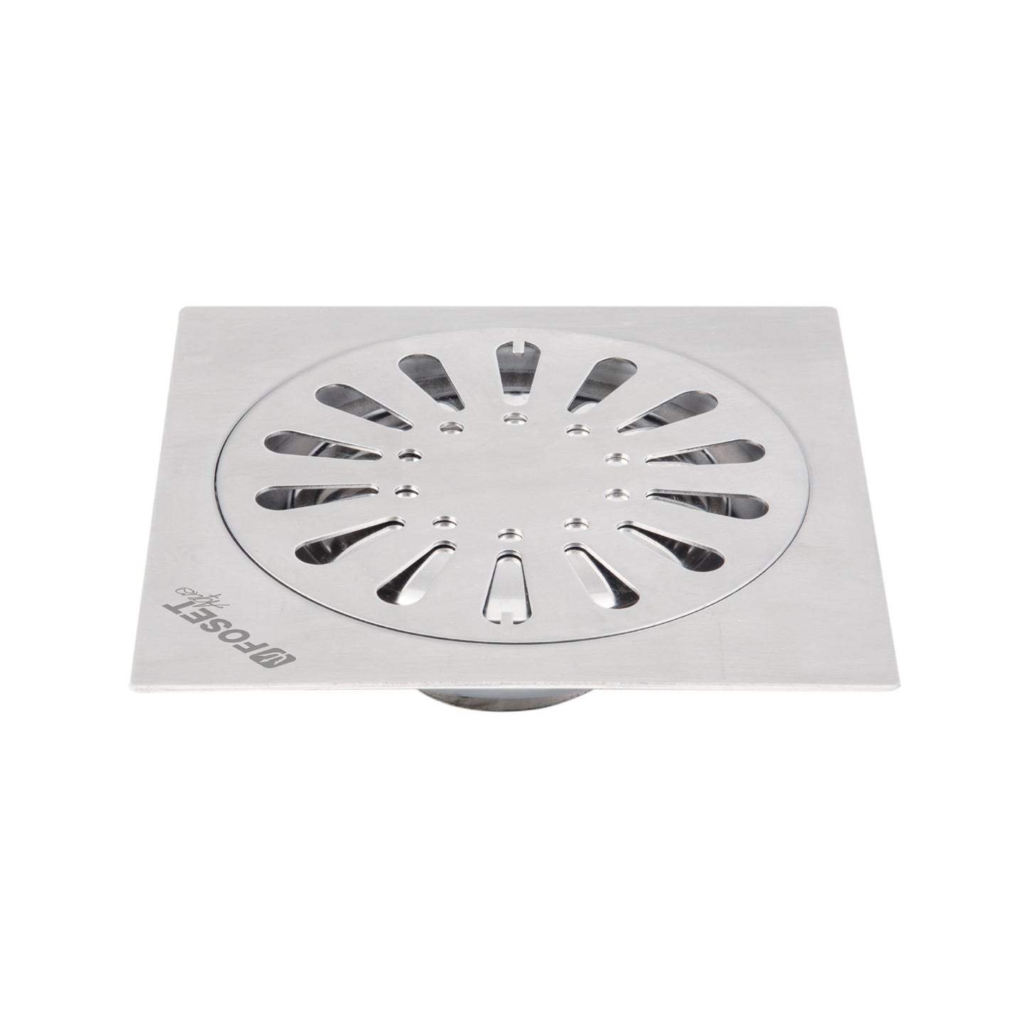 RS-607 Resumidero cuadrado 6" x 6", acero inoxidable, gota, AQUA