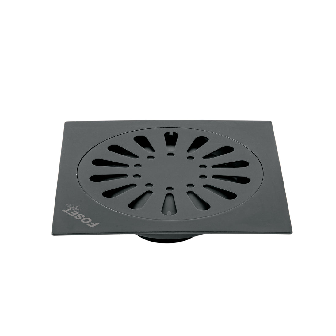 RS-607M Resumidero cuadrado 6" x 6", acero inoxidable, negro, gota