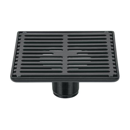 RS-702M Resumidero cuadrado 6" x 6", acero inoxidable, negro, AQUA