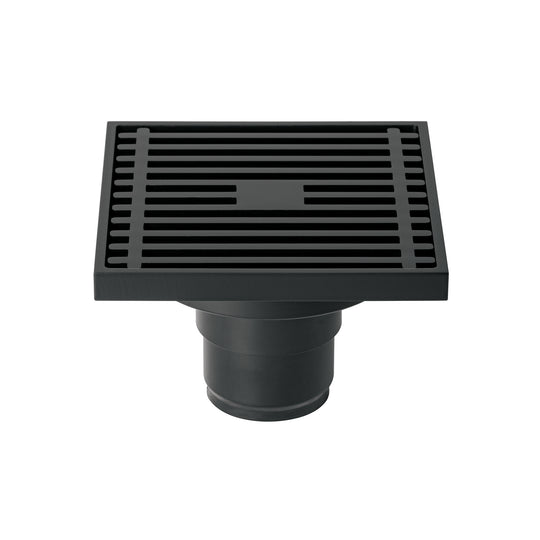 RS-801M Resumidero cuadrado 4 x 4", latón, negro, FOSET RIVIERA