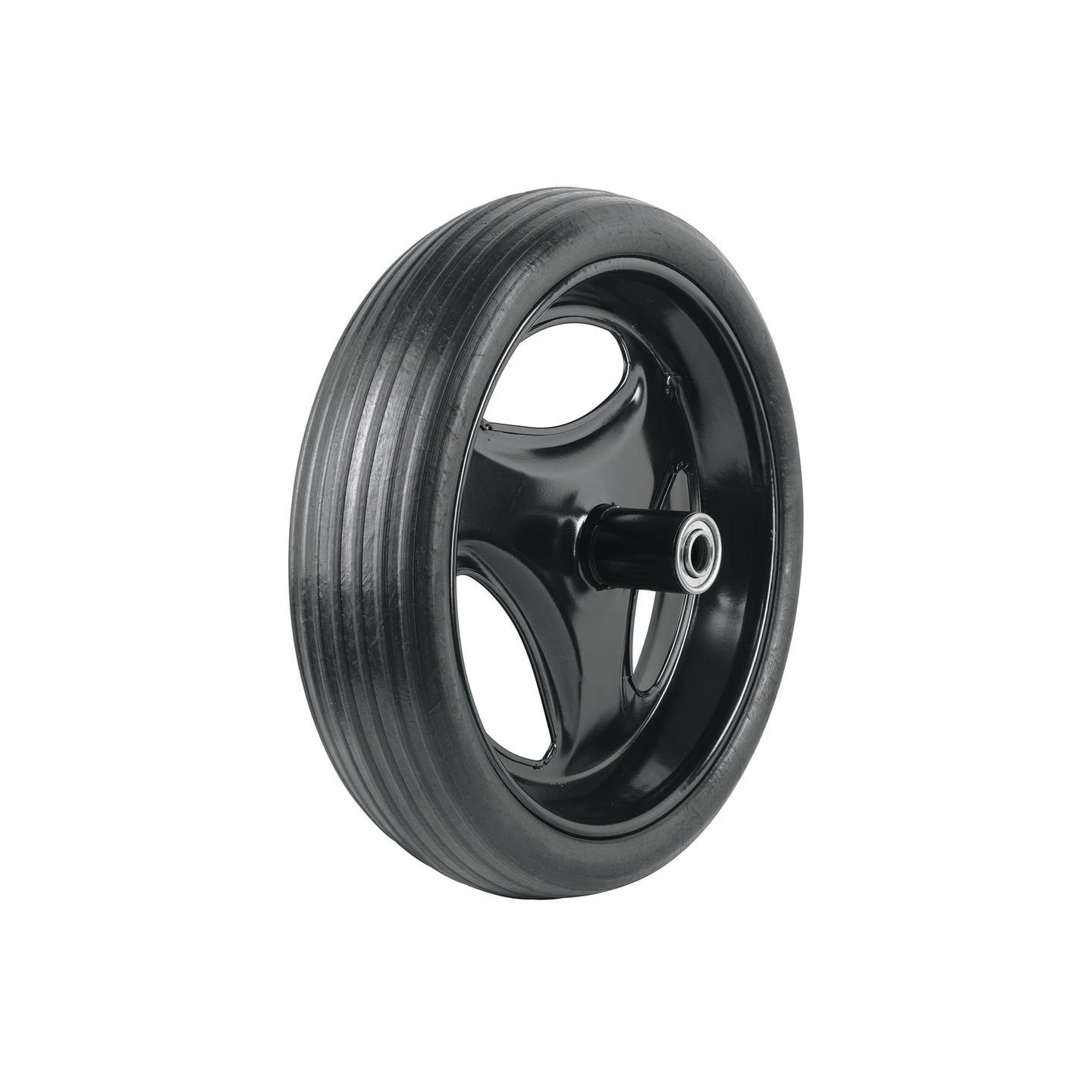 RSO Llanta completa hule sólido 13-1/2", incluye eje y baleros