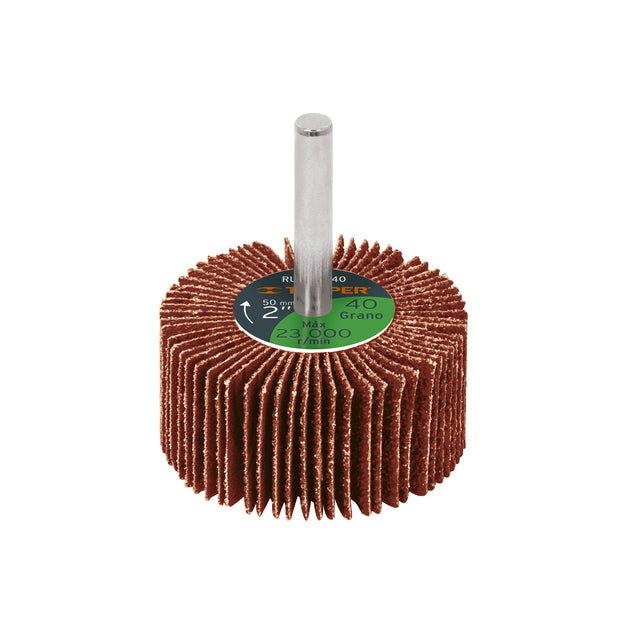 RUFLA-240 Rueda flap de 2", grano 40, Truper