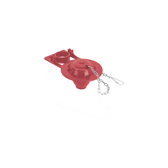 SA-007 Sapo 2" para WC, silicona, rojo, cadena inox, FOSET