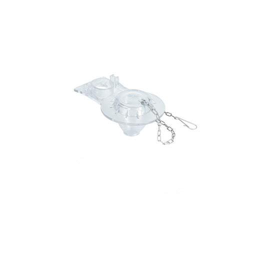 SA-008 Sapo 2" para WC, PVC, trasparente, cadena inox, FOSET