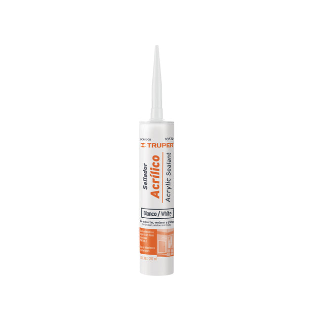 SACRI-100B Sellador acrílico de 280 ml, blanco, TRUPER