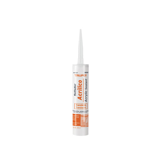 SACRI-100T Sellador acrílico de 280 ml, transparente, TRUPER