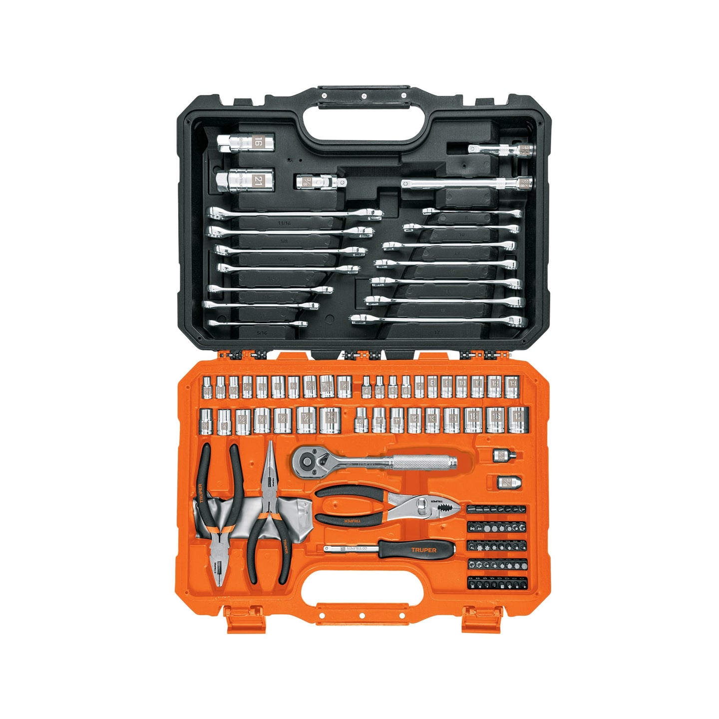 SET-124 Juego de 119 herramientas 1/4" y 3/8" mixtas para mecánico