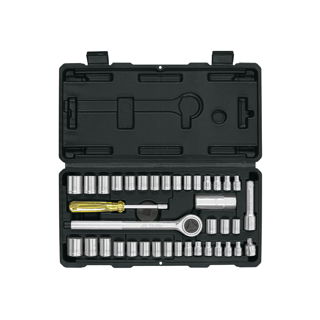 SET-39 Juego de 39 herramientas 1/4" y 3/8" para mecánico, PRETUL