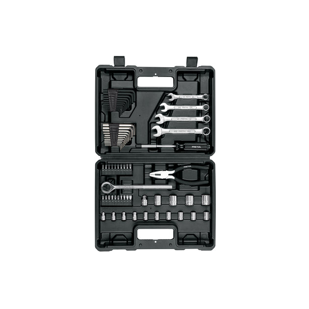SET-70 Juego de 66 herramientas 1/4" y 3/8" para mecánico, Pretul