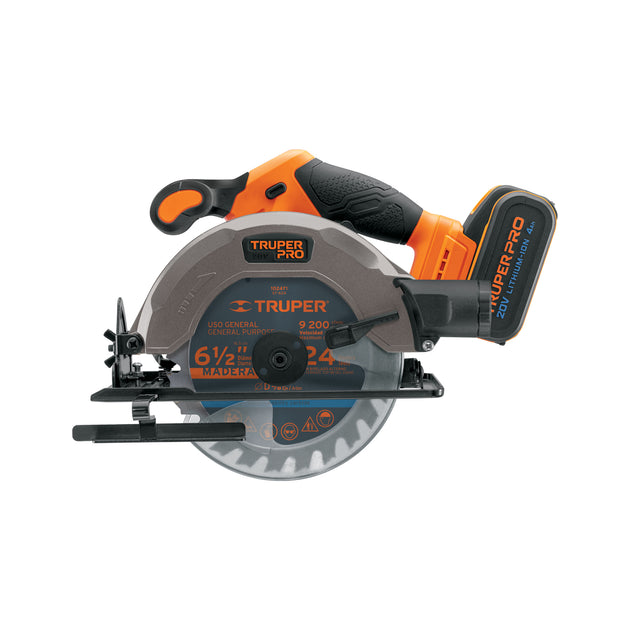 SICI-20A Sierra circular 6-1/2", 20V, 1 batería 4Ah, TRUPER PRO