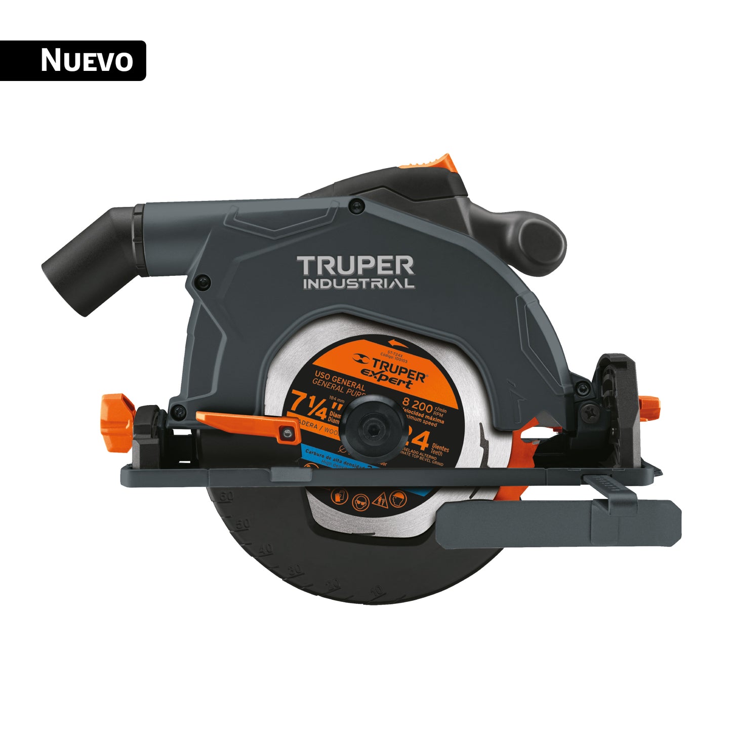 SICI-7-1/4N5 Sierra circular 7-1/4" 1900W, TRUPER INDUSTRIAL