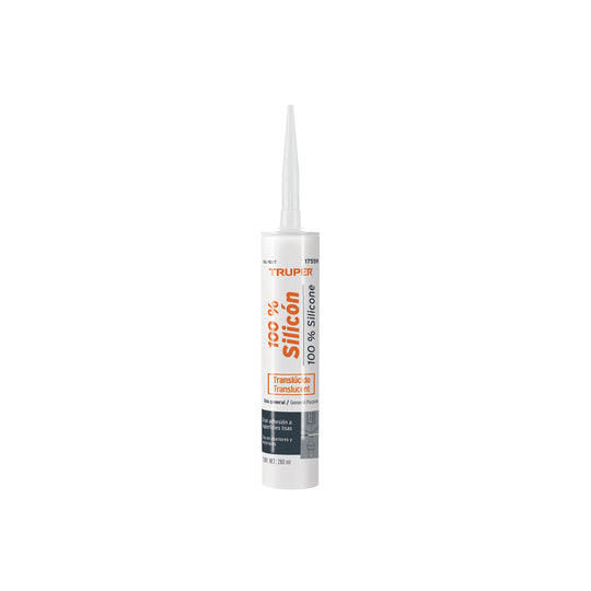 SIL-100T Sellador transparente 100% silicón de 280 ml, Truper