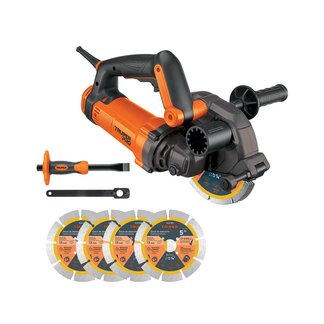 SIRC-5 Sierra ranuradora de concreto 5", 1500 W, TRUPER PRO