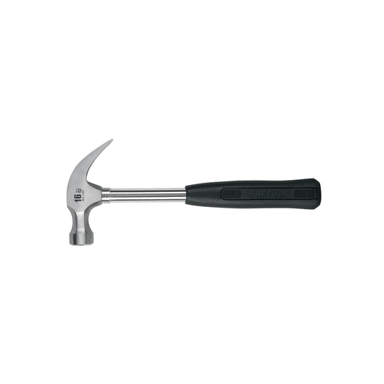 SJ-16P Martillo pulido, 16 oz, uña curva, mango tubular, Pretul