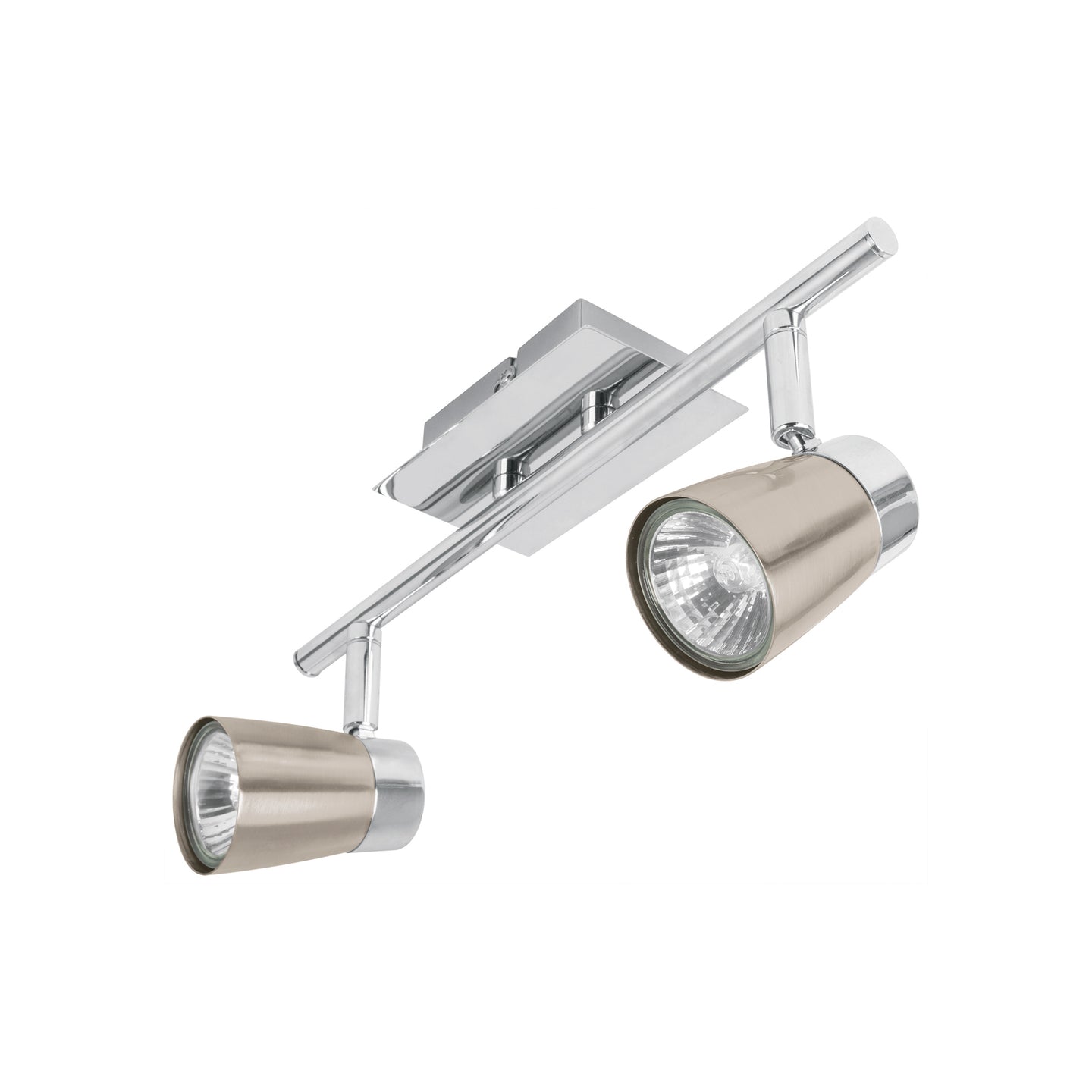 SOB-302S Luminario de sobreponer con 2 spots base GU10, Volteck