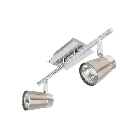 SOB-302S Luminario de sobreponer con 2 spots base GU10, Volteck