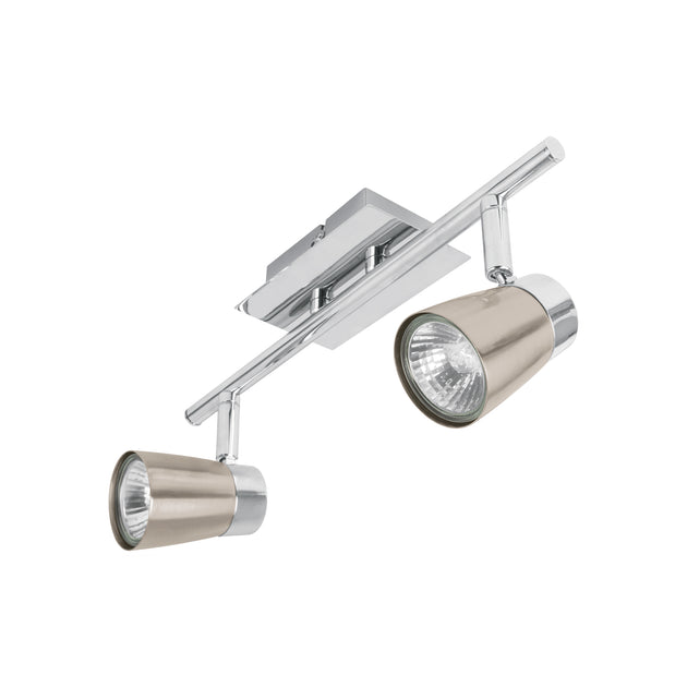 SOB-302S Luminario de sobreponer con 2 spots base GU10, Volteck