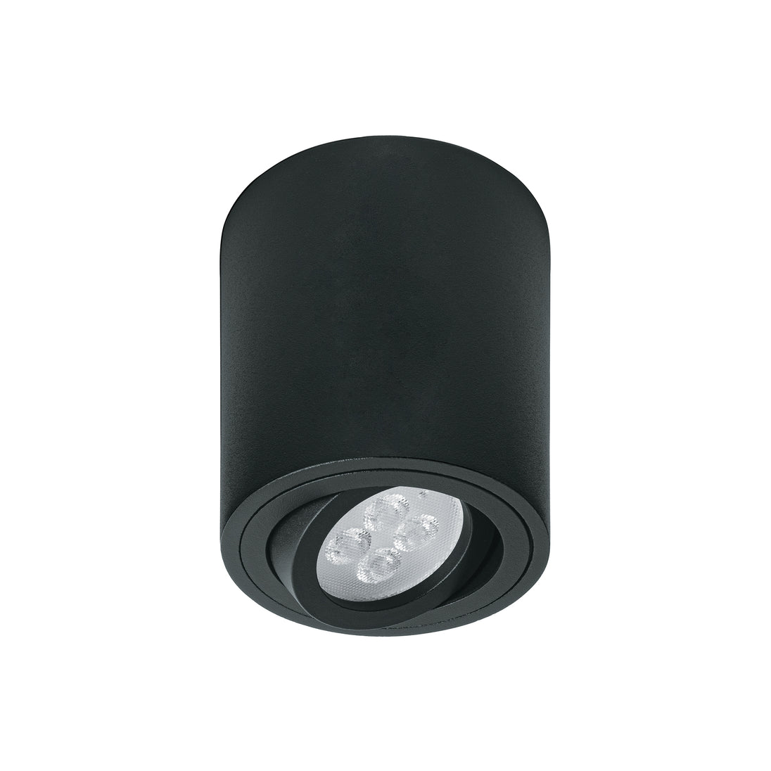 SOB-401S Luminario de sobreponer con spot dirigible, redondo, negro