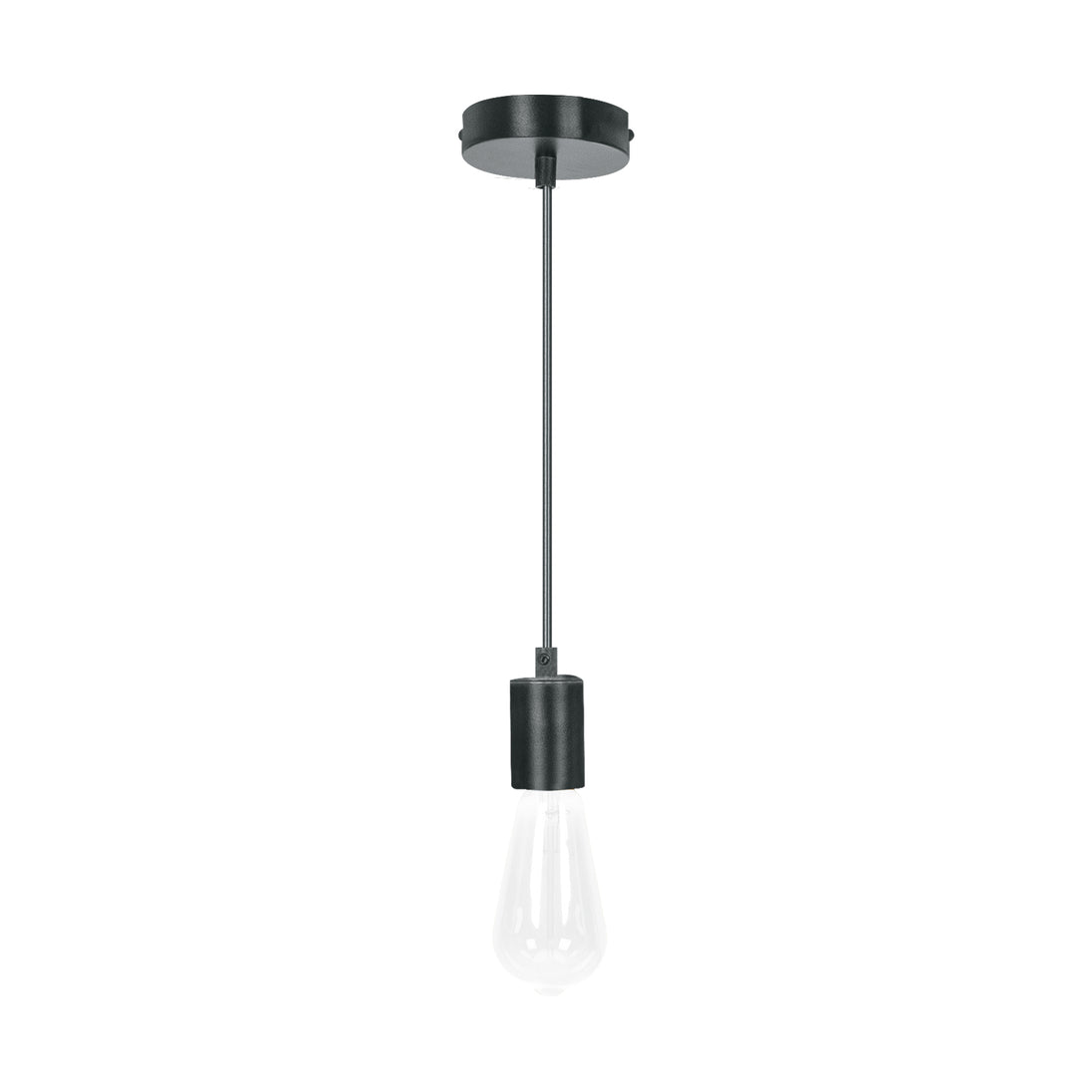 SOC-10NS Socket colgante metálico, negro, VOLTECK