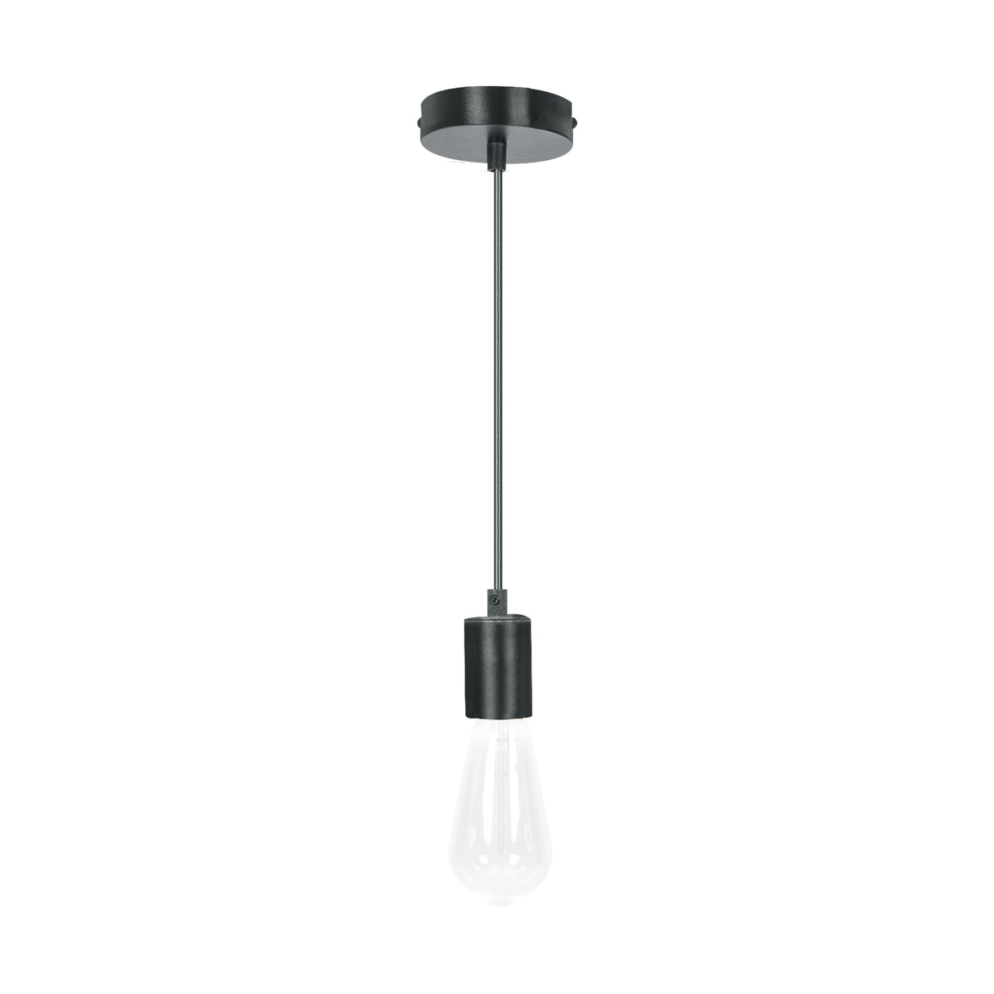 SOC-10NS Socket colgante metálico, negro, VOLTECK