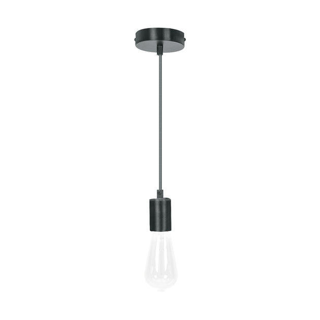 SOC-10NS Socket colgante metálico, negro, VOLTECK