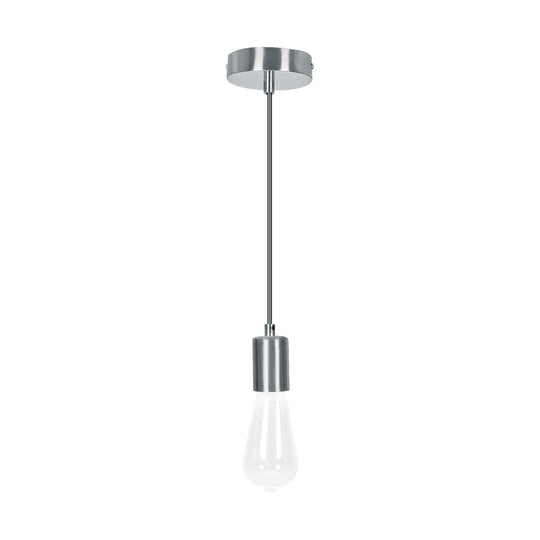 SOC-10SS Socket colgante metálico, satín, VOLTECK