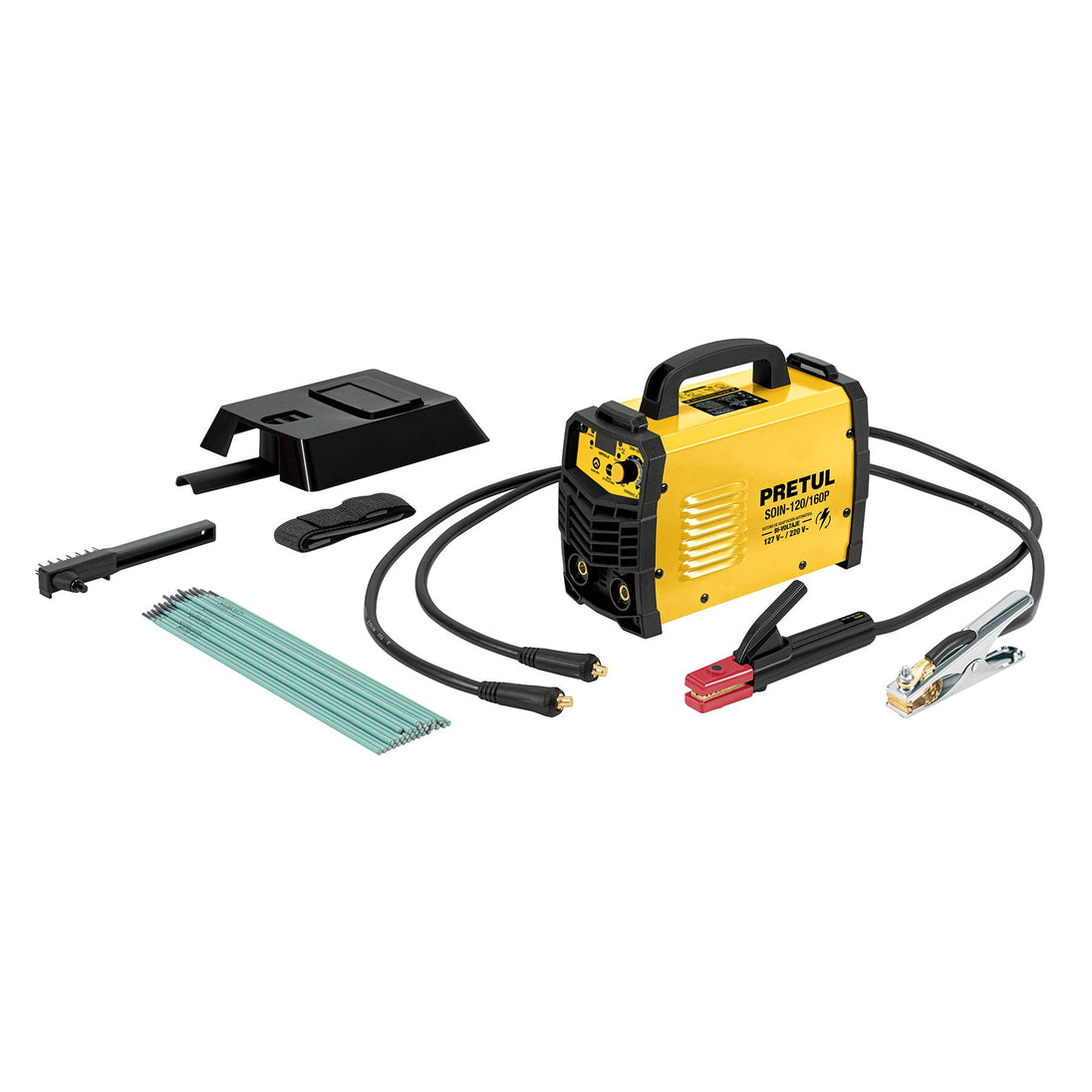SOIN-120/160P Soldadora inversora 160A, bi-voltaje 127/220V, PRETUL