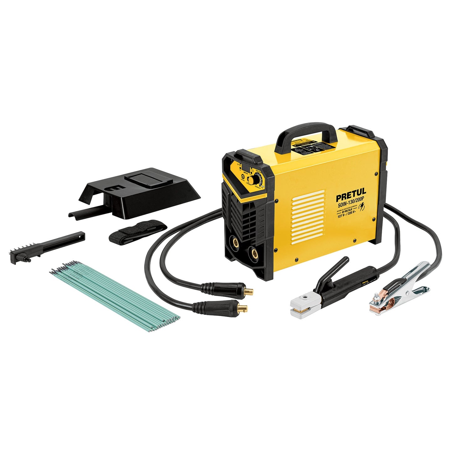 SOIN-130/200P Soldadora inversora 200A, bi-voltaje 127/220V, PRETUL