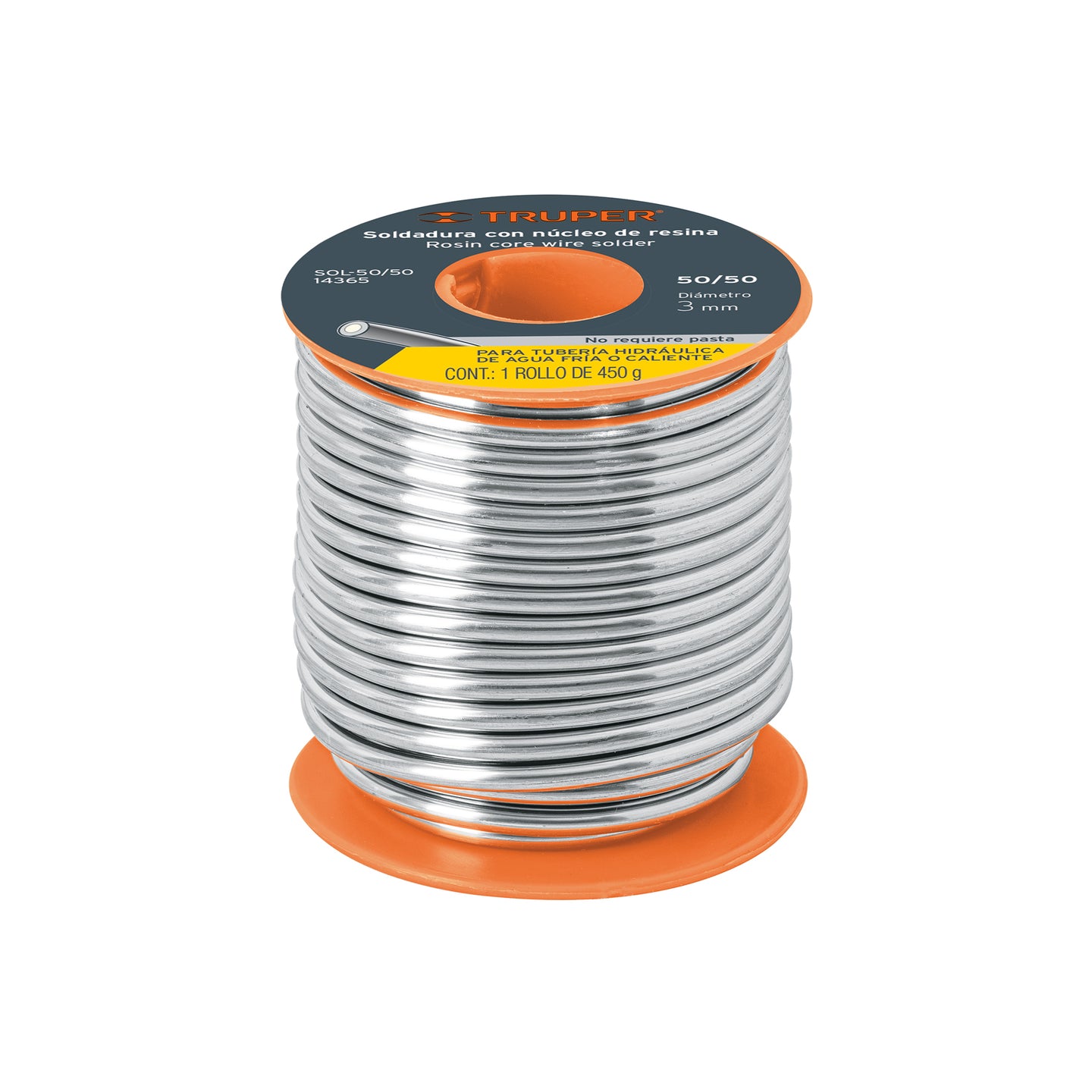 SOL-50/50 Soldadura 50/50 para tubería hidráulica, 450 g, SOLDAFÁCIL