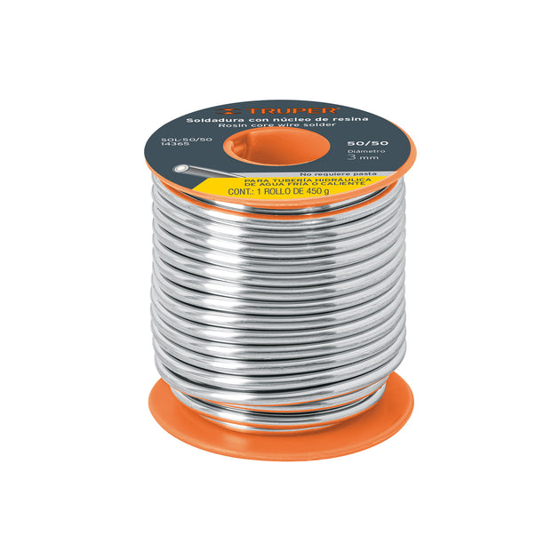 SOL-50/50 Soldadura 50/50 para tubería hidráulica, 450 g, SOLDAFÁCIL