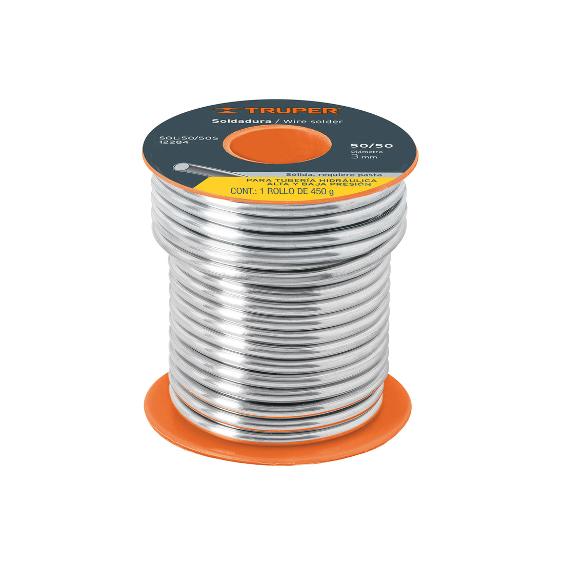 SOL-50/50S Soldadura 50/50 para tubería hidráulica, 450 g, SOLDAKLIN