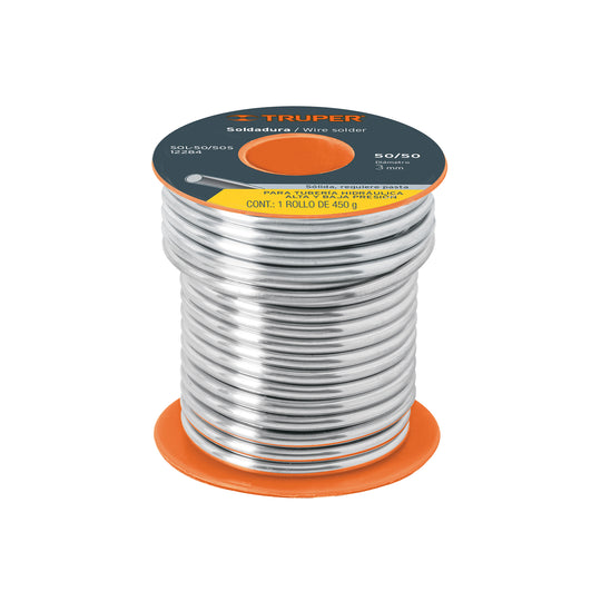 SOL-50/50S Soldadura 50/50 para tubería hidráulica, 450 g, SOLDAKLIN