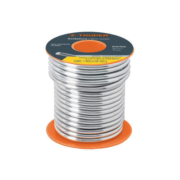 SOL-50/50S Soldadura 50/50 para tubería hidráulica, 450 g, SOLDAKLIN