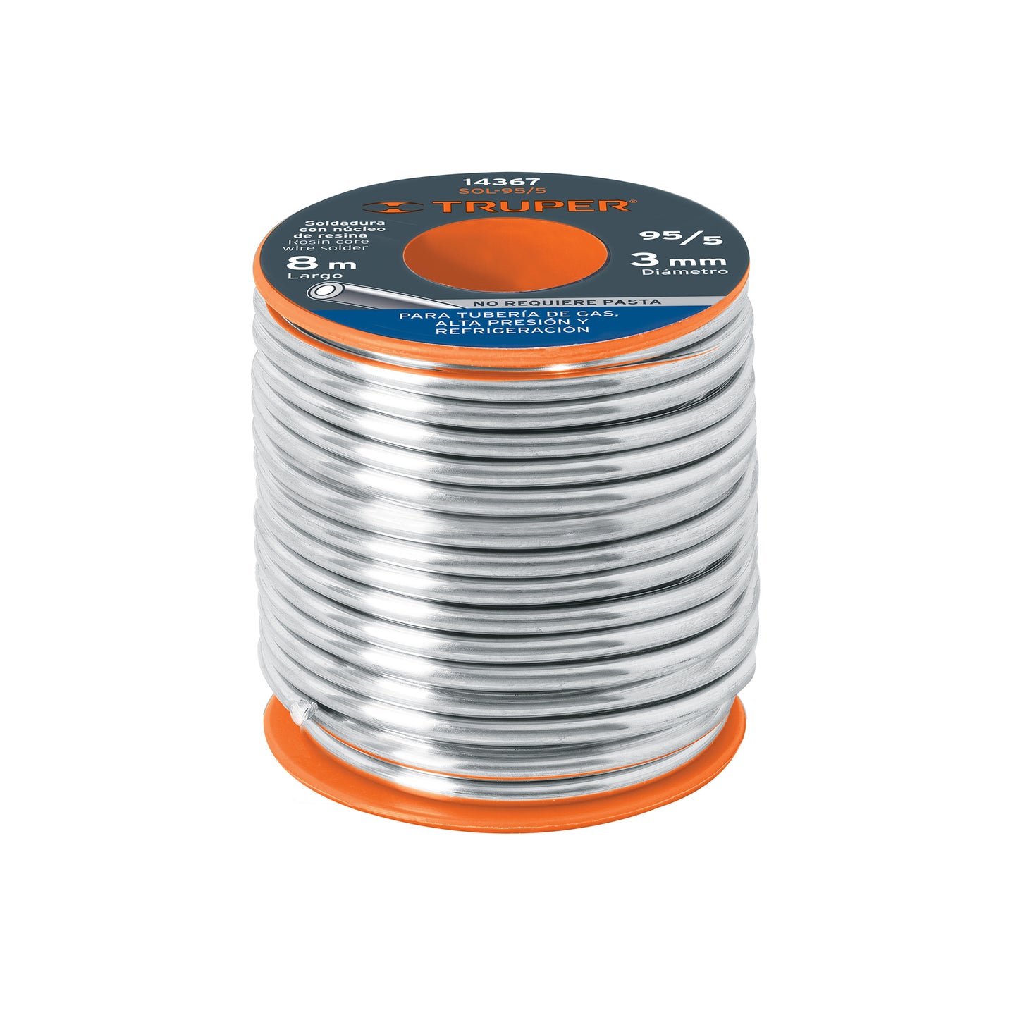 SOL-95/5 Soldadura 95/5 para tubería de gas, 450 g, TRUPER SOLDAFÁCIL