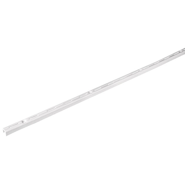 SOMO-10CS Cremallera sencilla blanca para ménsulas planas, 1m, FIERO