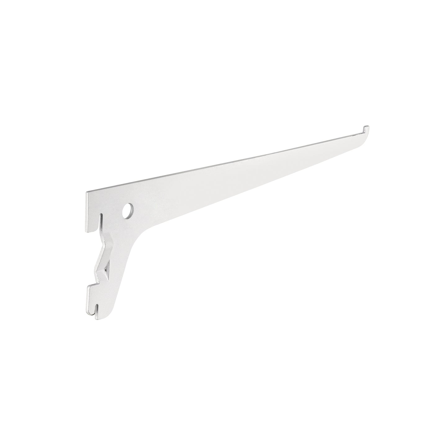 SOMO-10MS Ménsula plana blanca para cremallera sencilla, 25cm, FIERO