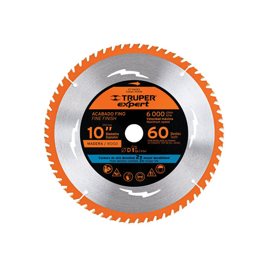 ST-1060EX Disco sierra 10" para madera, 60 dientes centro 1", Expert