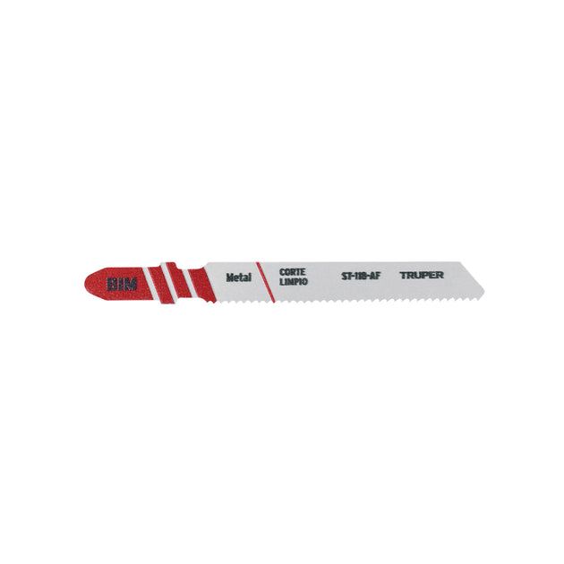 ST-118-AF Blíster con 5 seguetas 18 DPP zanco "T" corte recto metal